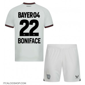 Bayer Leverkusen Victor Boniface #22 Seconda Maglia Bambino 2023-24 Manica Corta (+ Pantaloni corti)